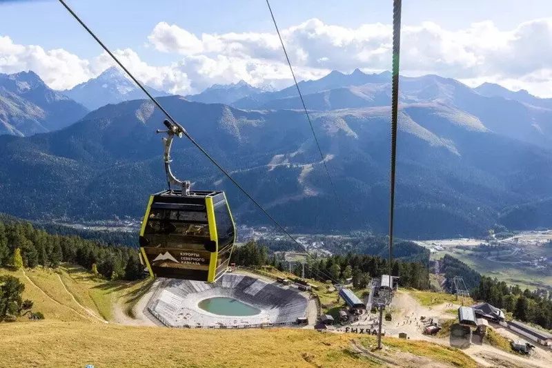 Высокогорную канатную дорогу Орбита на Архызе сдали в эксплуатацию