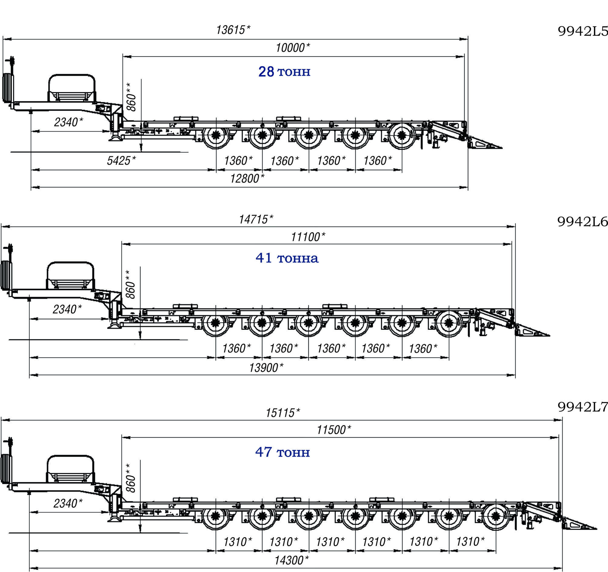 Размер тн. Прицеп Specpricep 9942l4. Трал 6 осей. Трал Specpricep 9 осей. Полуприцеп 9942l5 схема.