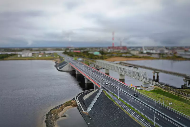 Иллюстрация №3 для «Архангельская область: В Северодвинске сдан в эксплуатацию мост через Никольское устье»