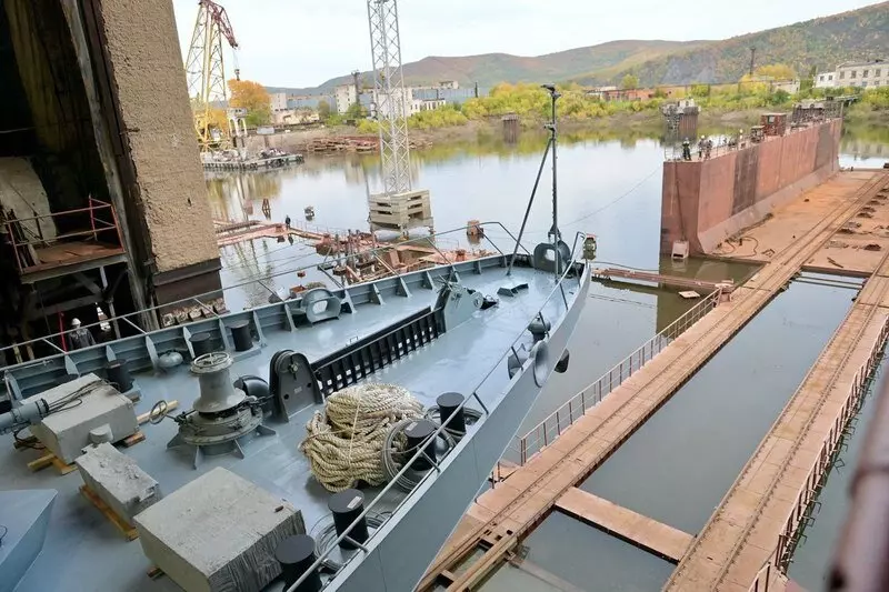 Фото 4 для статьи «малый ракетный корабль: На Амурском СЗ спустили на воду МРК Ржев и Удомля проекта 22800»