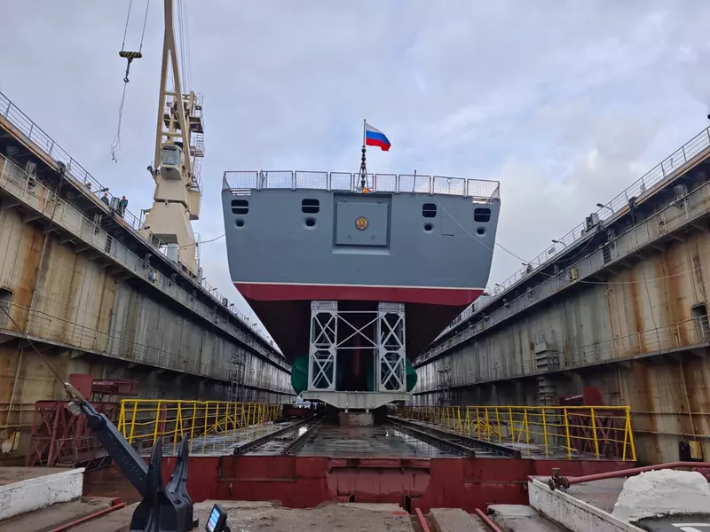 Иллюстрация 2 для статьи «Северная верфь: На СЗ Северная верфь спущен на воду фрегат проекта 22350 Адмирал флота Советского Союза Исаков»