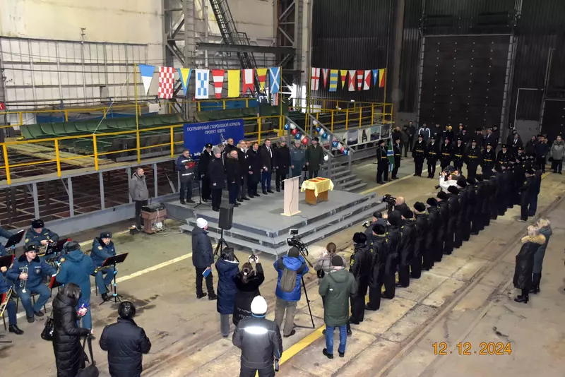 Иллюстрация №2 для «Судостроительный завод им. Октябрьской революции: На СЗ имени Октябрьской революции заложили два пограничных корабля проекта 02870»