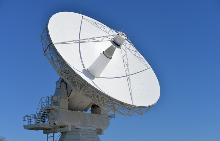 Новый радиотелескоп РТ13 в Зеленчукской обсерватории, 21 мая 2015 г.