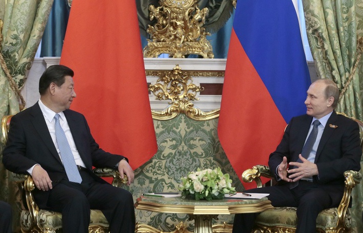 Председатель КНР Си Цзиньпин и президент РФ Владимир Путин
