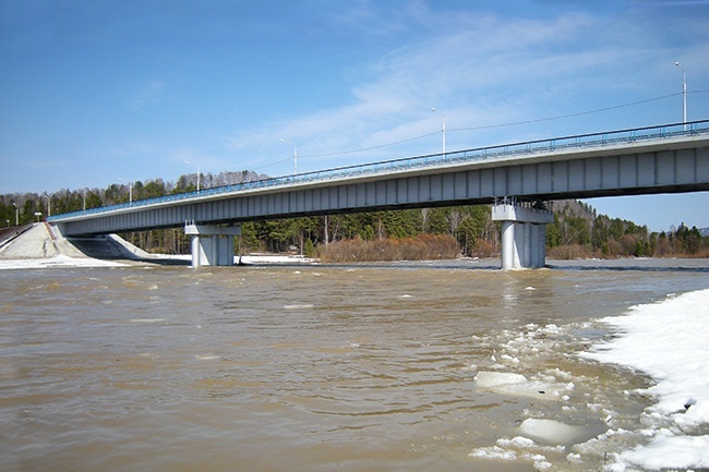 2008.12.23 Мост через реку Лебедь (Турочак, Алтай) - 202м