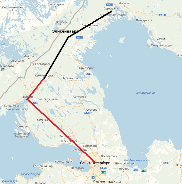 Как добраться в Сортавалу из Санкт-Петербурга - маршрут на карте, расстояние на машине