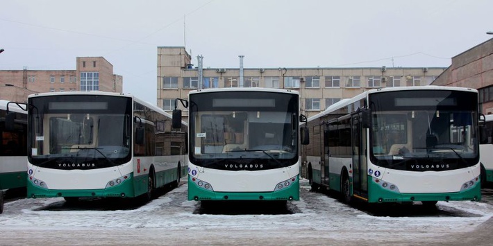 В Петербург прибыли три десятка новых автобусов Volgabus