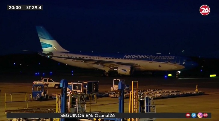 «Аэробус 330-200» «Аргентинских Авиалиний» прибыл в Буэнос-Айрес 28 февраля