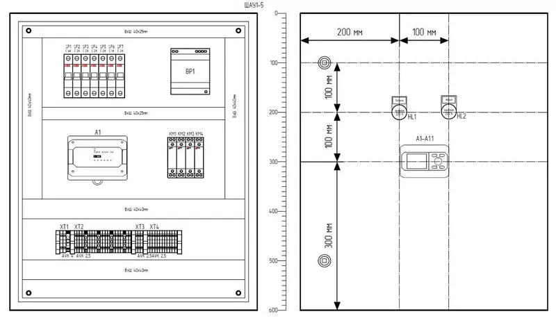 Схема щита автоматизации