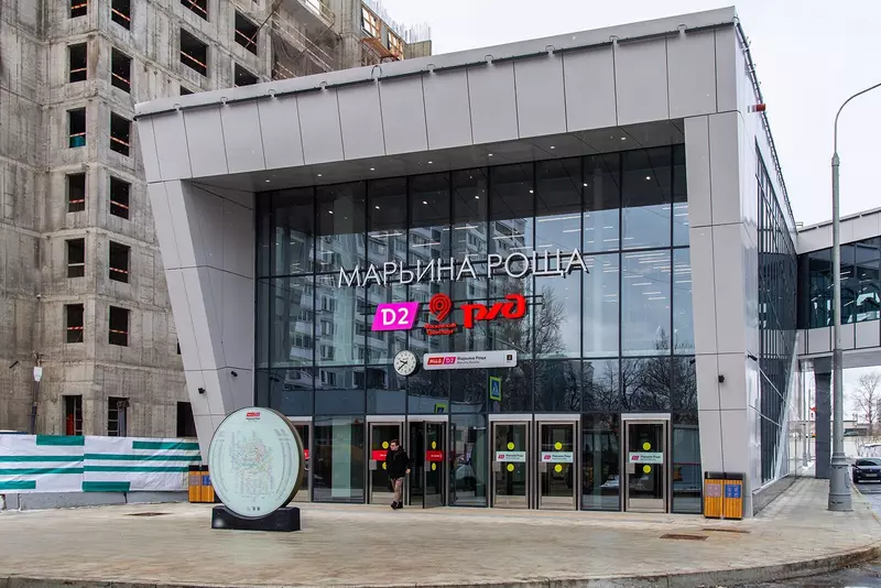 Фото #2 для поста «спецтехника и логистика: В Москве открыли пригородный вокзал Марьина Роща МЦД 2»