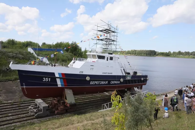 Изображение #1 для новости «Судостроение и судоходство : На СЗ Вымпел спустили на воду пограничный корабль Буревестник проекта 03050»