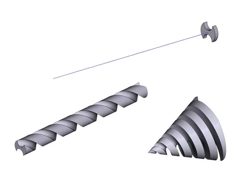 Протягивание по траектории с масштабированием и/или кручением