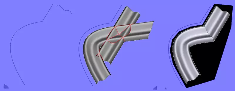 Обработка изломов при протягивании по траектории