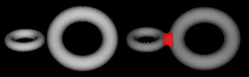 Сглаживание граней, принадлежащих разным телам