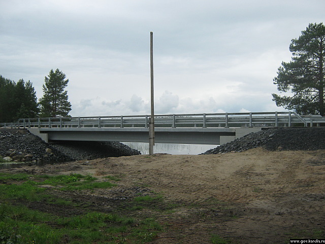 Новый мост в поселке Пертозеро