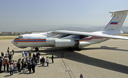 Самолет МЧС РФ доставил в Ливан гуманитарную помощь для сирийских беженцев