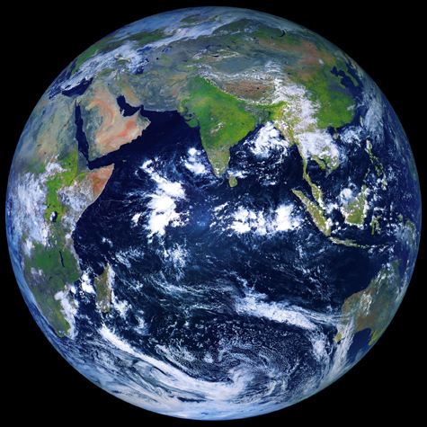Вид земли из космоса с помощью спутника "Электро-Л"