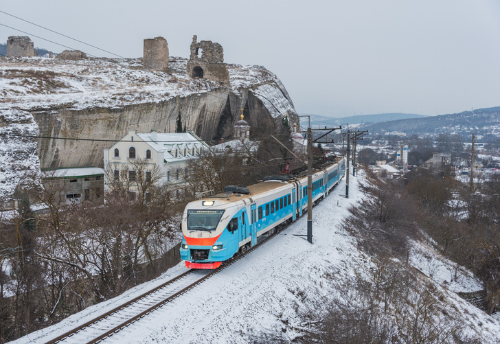 Севастополь. перегон Инкерман-II — Мекензиевы Горы.19 января 2021 г.