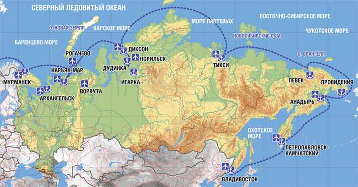 Карта магадана и камчатки