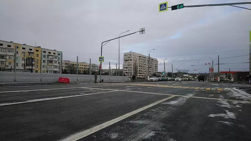 Сегодня в Керчи состоялось открытие движения по новой транспортной развязке на улице Шоссе Героев Сталинграда