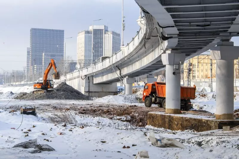 Изображение 2 для публикации «путепровод: В Москве открыт путепровод через пути МЦД 1 и Северный дублёр Кутузовского проспекта»