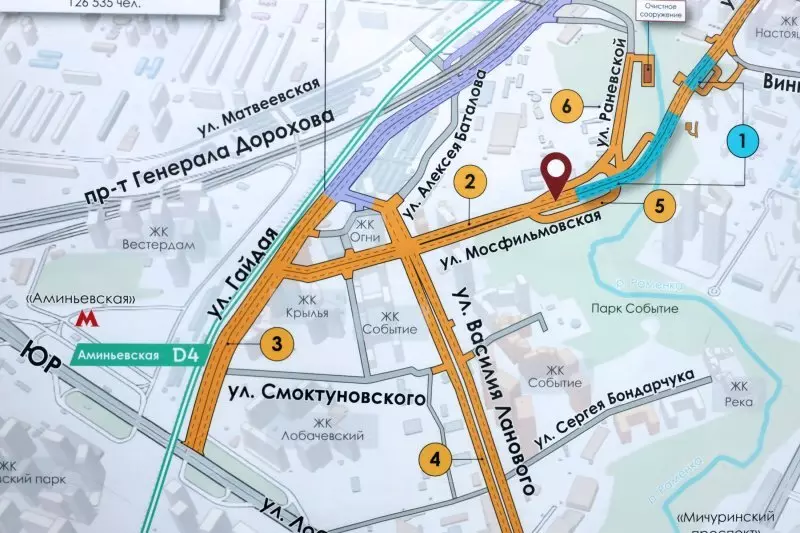 Фото 2 для «Москва: В Москве открыта новая дорога развязка между улицами Мосфильмовская и Лобачевского»