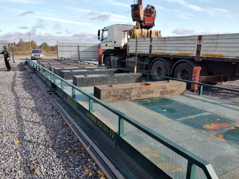 Установка автомобильных весов для пункта приема лома