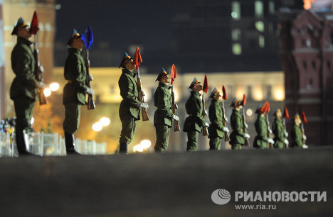 Первая репетиция парада на Красной площади с участием бронетехники