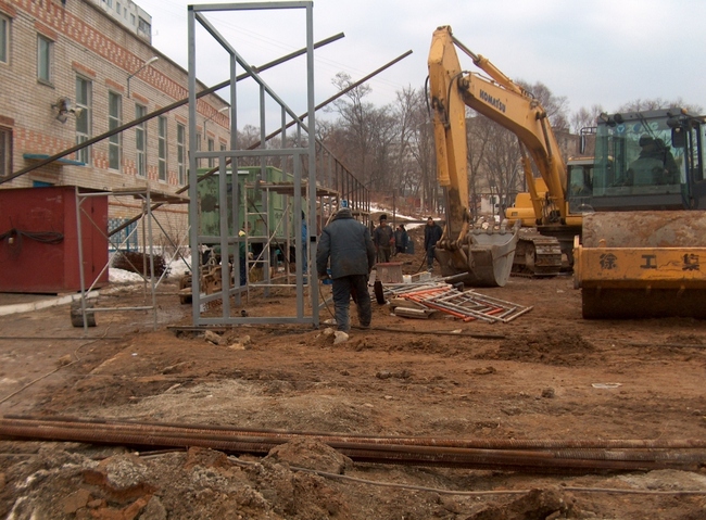 Строительство детской площадки в ЗАТО Фокино (Приморский край)