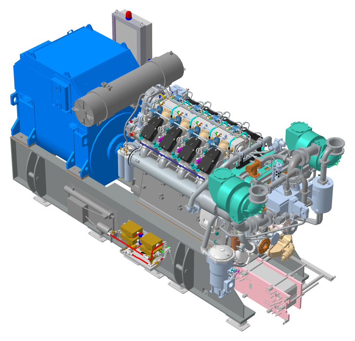 Модель судового дизель-генератора ZE1600KZ, которую «ЗВЕЗДА-ЭНЕРГЕТИКА» представила на Конкурс асов 3D-моделирования в 2016 году