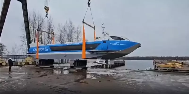 В Нижнем Новгороде спущено на воду СПК Юрий Гагарин проекта Валдай 45Р