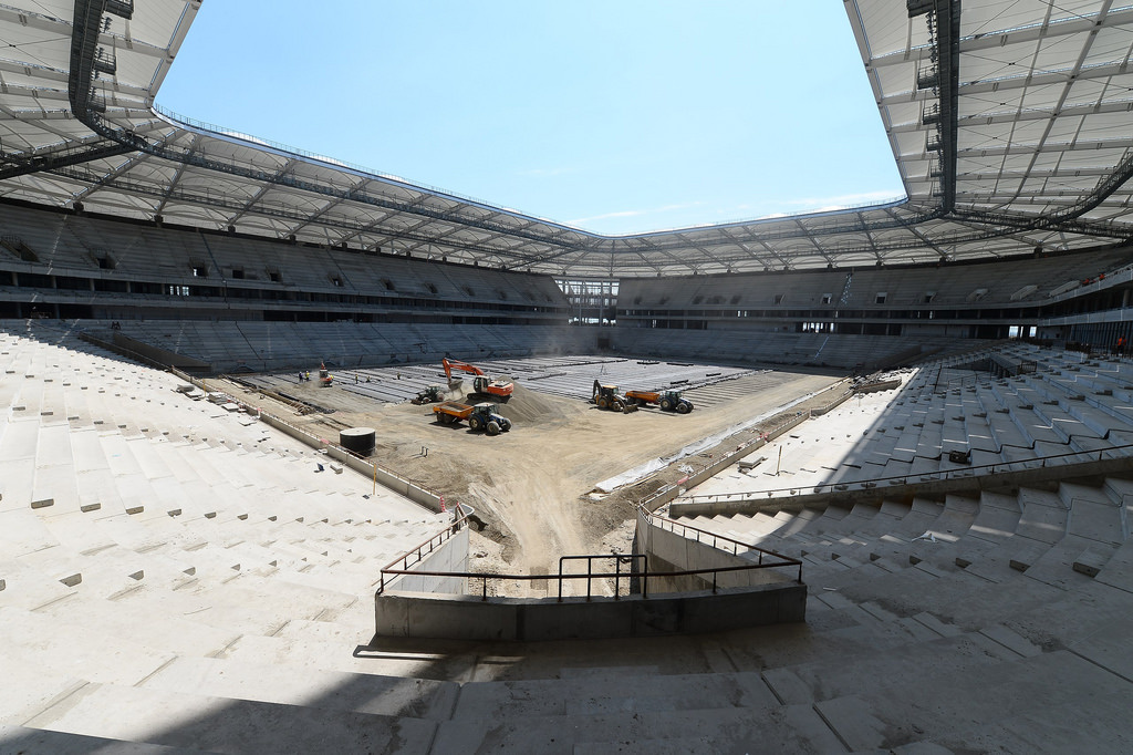 Стадион строительный. Олимпийский стадион ход строительства. Фото стадионов построенных к ЧМ 2018. Строительство стадиона во Владикавказе.