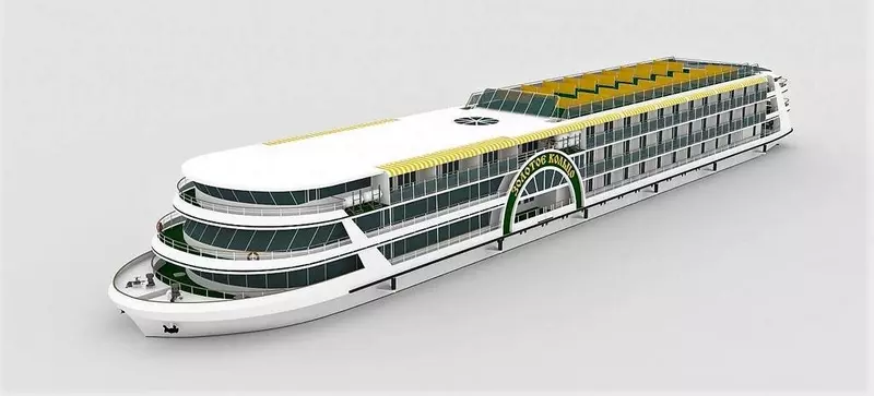 Фото #2 для поста «теплоход проекта ПКС-180 «Аурум»: На астраханской верфи ОСК спущен на воду колесный теплоход Аурум»