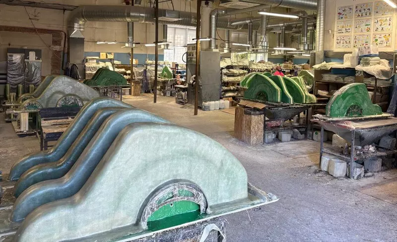 Стеклопластиковые кожухи зубчатой передачи локомотивов