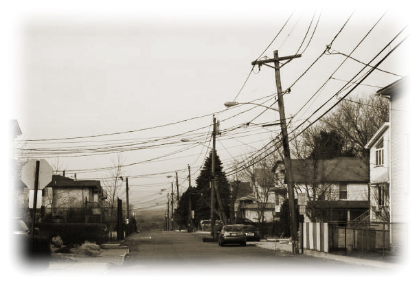 Воздушные линии электропередач на улицах Америки 70-ых годов