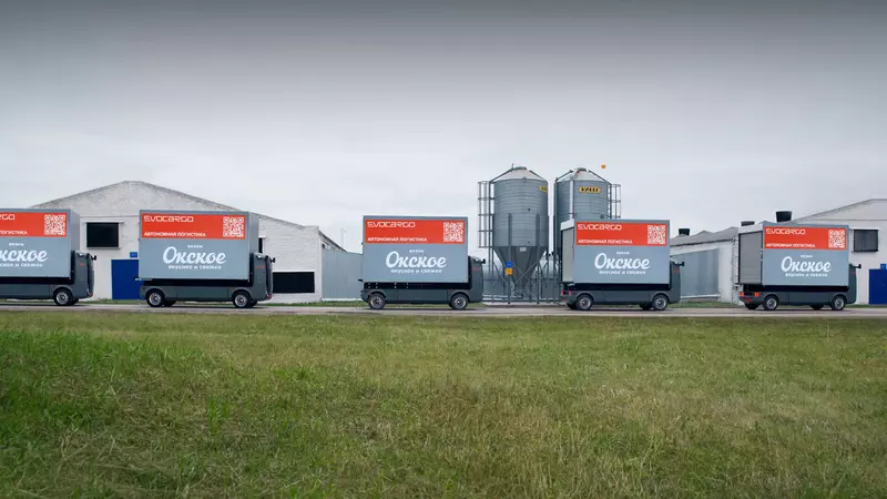 Российские грузовики роботы захватывают территории складских комплексов