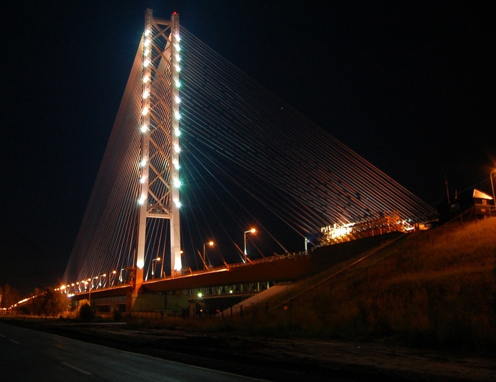 Ночной мост в Сургуте