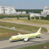 Опытный самолет МС-21-310 прибыл в Ульяновск для покраски