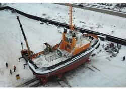 На СЗ «Пелла» спущен на воду рейдовый буксир «Роста» проекта 90600