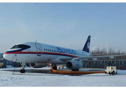 Наземные отработки двигателей ПД-8 на самолёте SSJ100