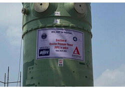 На АЭС «Куданкулам» в проектное положение установлен корпус реактора энергоблока № 4