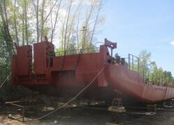 На&nbsp;Енисее ведется строительство несамоходного судна проекта №Б260