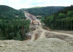 Строительство участка трассы М-5 в&nbsp;обход Сима