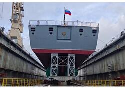 На СЗ «Северная верфь» спущен на воду фрегат проекта 22350 «Адмирал флота Советского Союза Исаков»