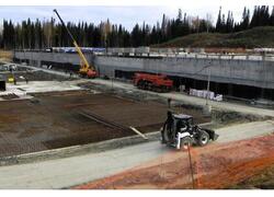 Завершены работы по бетонированию первого модуля хранилища радиоактивных отходов в Северске.