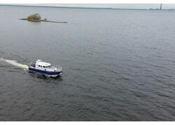 Катер «Афалина» с водометами российского производства испытали в Финском заливе