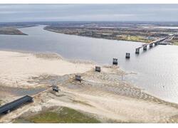 Строительство второго моста через реку Обь в Сургуте (итоги летнего сезона 2024 года)