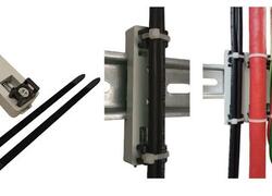 Фиксатор кабеля на&nbsp;рейке DIN ФКП-ДР