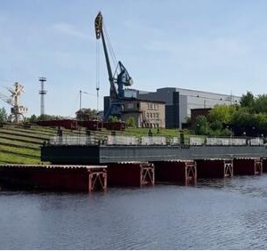 На&nbsp;СЗ &laquo;Пермская судоверфь&raquo; спущен на&nbsp;воду плавпричал для города Соликамск