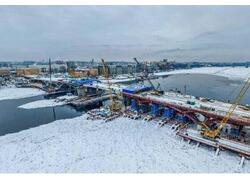 На&nbsp;Большом Смоленском мосту завершён монтаж ортотропных плит